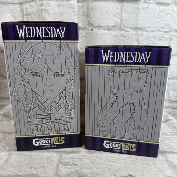 Geeki Tikis Wednesday Addams and Thing Tiki Mugs Jenna Ortega Netflix Show NEW - Picture 8 of 11